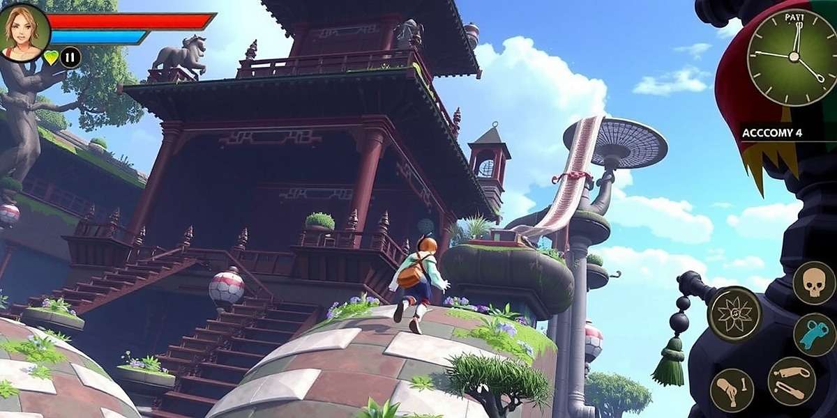 Fennel Celestial Quest Gameplay Screenshot Fennel Celestial Quest gameplay showing a character navigating through a beautifully rendered temple environment