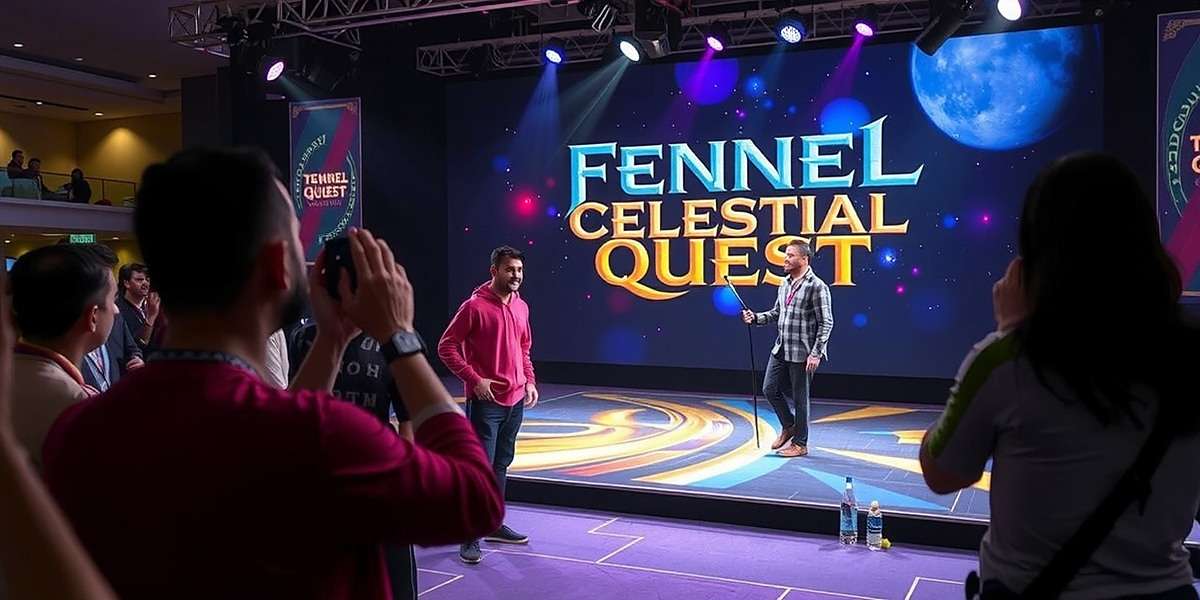 Fennel Celestial Quest Maha Tournament Fennel Celestial Quest tournament in Delhi with players competing on stage and audience cheering