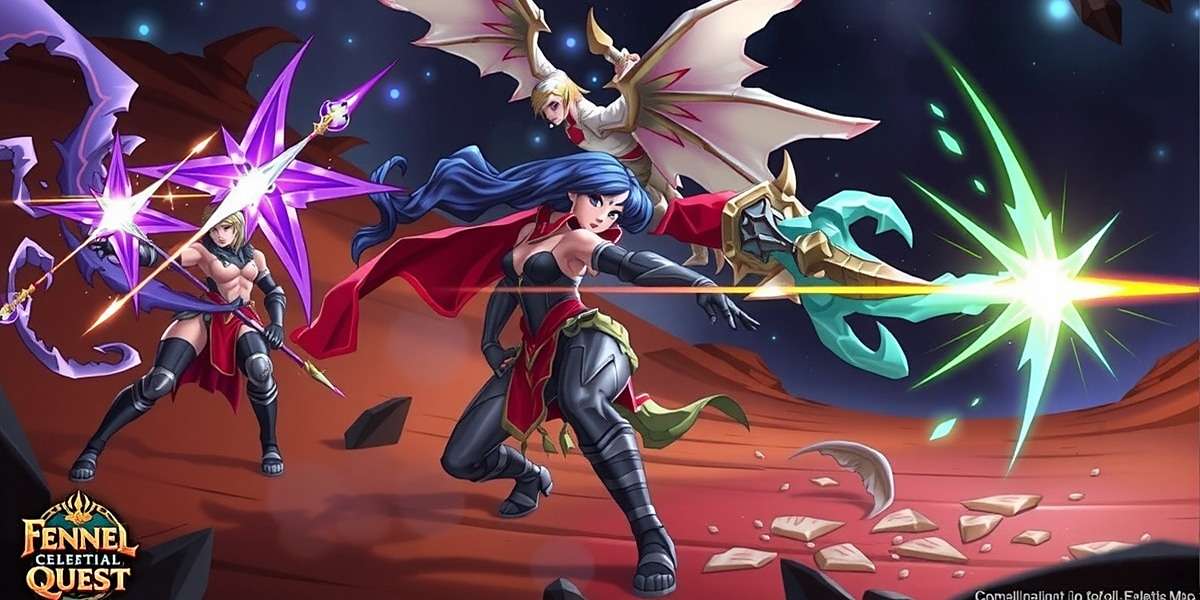 Fennel Celestial Quest Combat System Fennel Celestial Quest combat scene showing mythological characters using special abilities with vibrant effects
