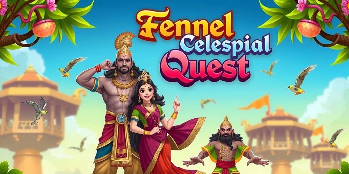 Fennel Celestial Quest Official Cover Art Fennel Celestial Quest game cover featuring Indian mythological characters in vibrant traditional attire