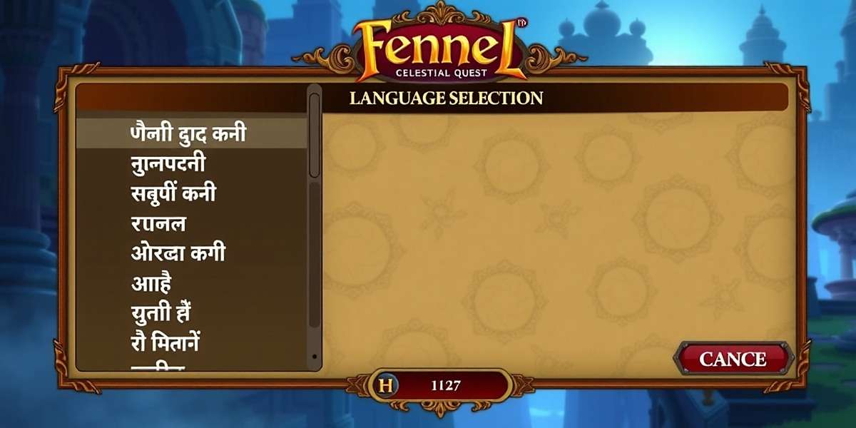 Fennel Celestial Quest Language Support Fennel Celestial Quest language selection screen showing various Indian language options