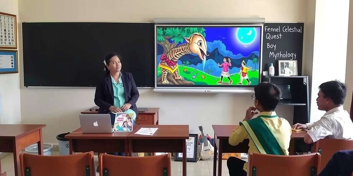 Fennel Celestial Quest Educational Use Fennel Celestial Quest being used in a school classroom in Chennai to teach mythology
